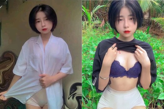 Cô gái tóc ngắn lôi cuốn trong clip bạn quay